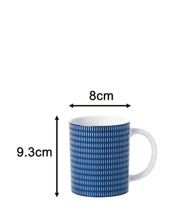 Waterside 16 Piece Blue Linear Dinner Set