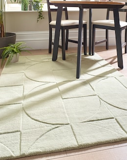 Penny Carved Circles Woollen Rug