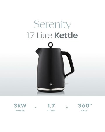 Swan Serenity Black 1.7L Kettle