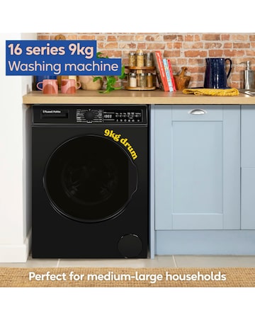 Russell Hobbs RH914W116B, 9kg, 1400rpm, Washing Machine - Black