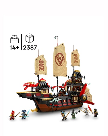 LEGO NINJAGO The Temple Bounty Ship Toy Building Kit with 6 Minifigures 71848