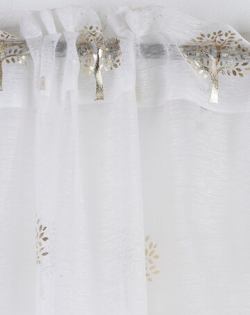 Birch Tree Foil Print Voile