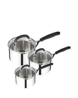 Prestige Made to Last 3 Piece Straining Saucepan Set