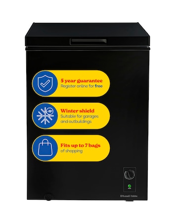 Russell Hobbs RH142CF0E1B 143L Chest Freezer - Black - E Rated