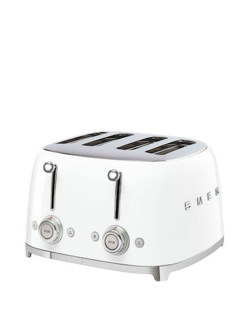 Smeg Kettle and 4 Slice Toaster White