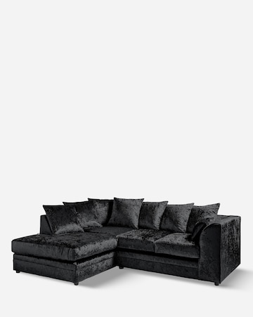 Chicago Crushed Velvet Left Hand Corner Chaise Sofa