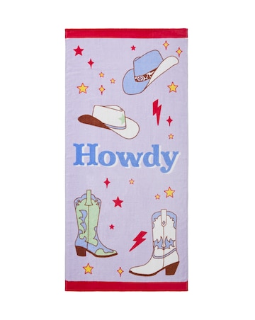 Catherine Lansfield Howdy Cowgirl Beach Towel