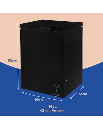 Russell Hobbs RH142CF0E1B 143L Chest Freezer - Black - E Rated