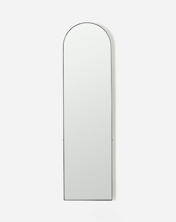 Freestanding Full Length Black Arch Mirror