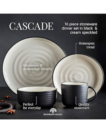 Barbary & Oak Cascade 16 Piece Dinner Set
