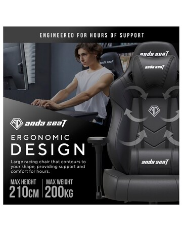 Andaseat Dark Demon Gaming Seat - Black