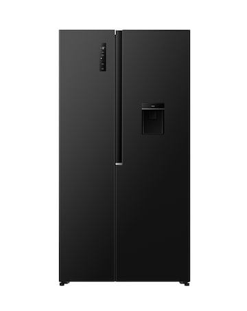 Fridgemaster MS91558DEB Non-Plumbed Total No Frost American Fridge Freezer Black