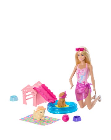 Barbie Puppy Pool Party Playset