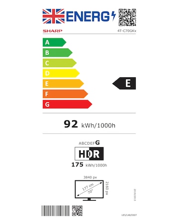 Sharp 70GK4245K 70in 4K UHD Smart Tivo LED TV