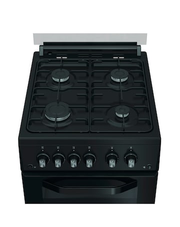 Hotpoint HDG5GCB 50cm Gas Double Cooker - Black