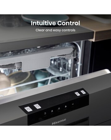 Hisense HS523E15BUK Slimline 10 Place Settings Dishwasher - Black