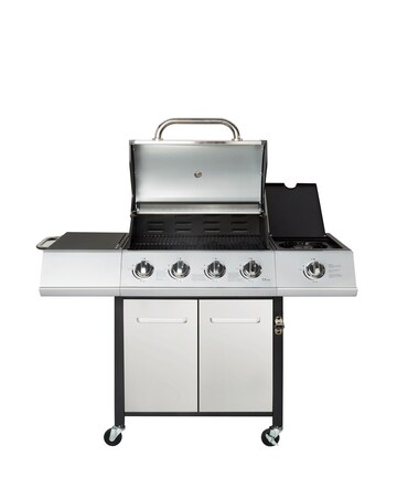 Charles Bentley 4 Burner Gas BBQ with Side Burner
