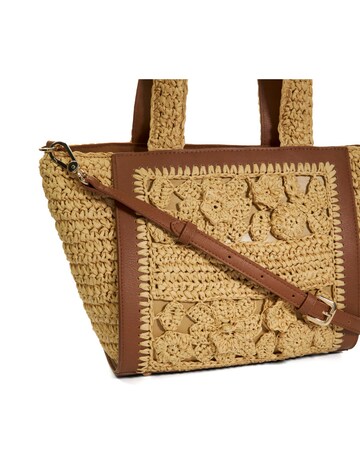 Dune Daisy Floral Raffia Tote Bag