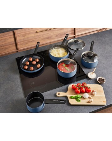 Morphy Richards Recycled Aluminium Blue 5 Piece Pan Set