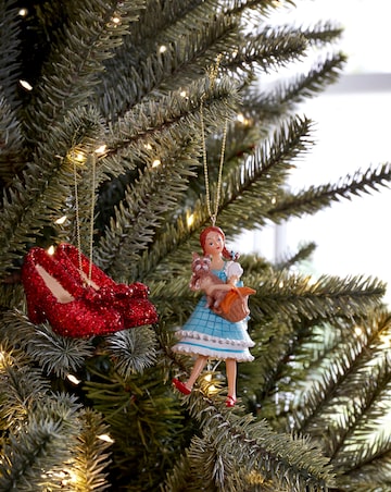 Gisela Graham Dorothy and Red Glitter Slippers Hanging Decorations