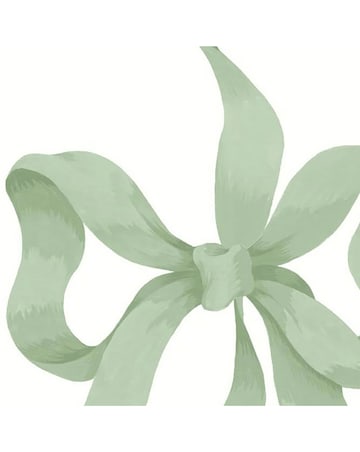 Cath Kidston Ribbon Bow Sage Wallpaper
