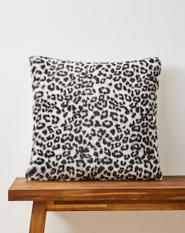 Leopard Printed Faux Fur Cushion