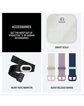 Garmin Vivoactive 5 Smart Watch - Navy with SIlicone Band