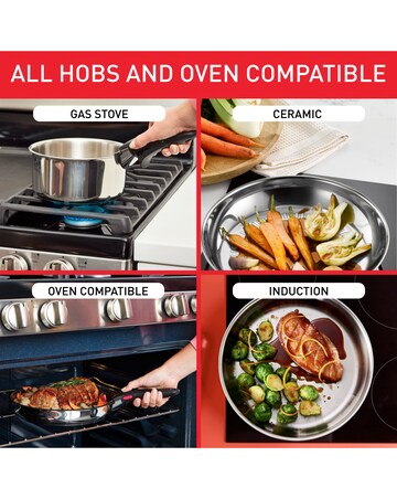 Tefal Ingenio Cook Eat 4 Piece Stainless Steel Pan Set