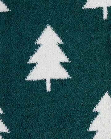 Christmas Trees Knit Throw