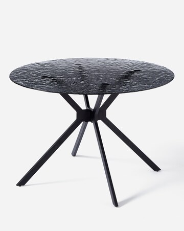 Colton Glass Dining Table with 4 Emilie Velvet Chairs