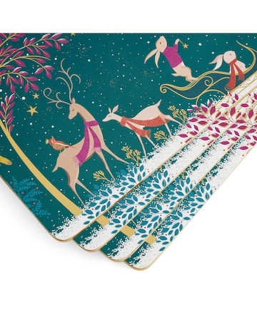 Sara Miller Woodland Tales Set of 4 Placemats