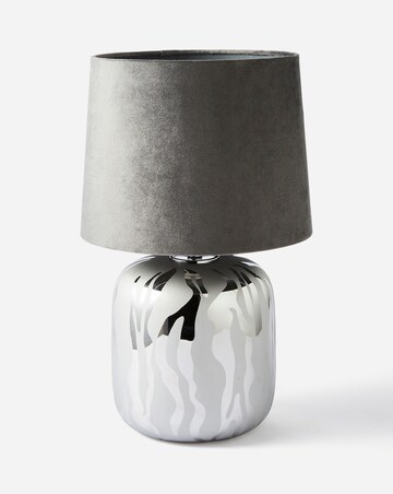Joanna Hope Zebra Print Glass Table Lamp