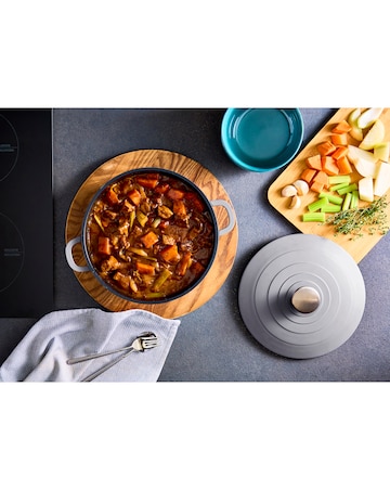 Morphy Richards Cast Aluminium 24cm Grey Casserole Dish