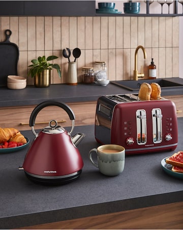 Morphy Richards Accents Pyramid Kettle & Toaster Rhubarb