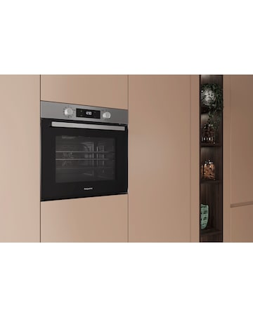 Hotpoint Class 2 HO278PXUK Built-In Electric Single Oven Pyrolytic Clean Silver