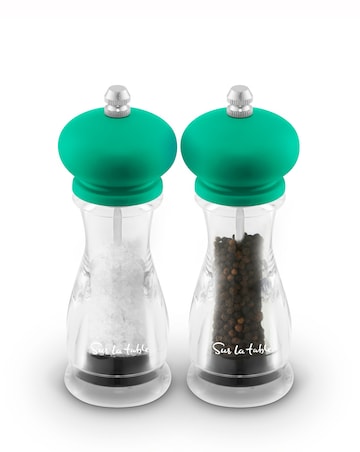 Sur La Table 2 Piece Salt & Pepper Mill Set Green