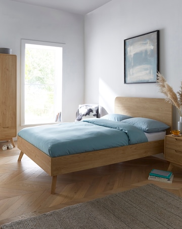 Oslo Wooden Bed Frame with 3 Layer Memory Foam Hybrid Mattress