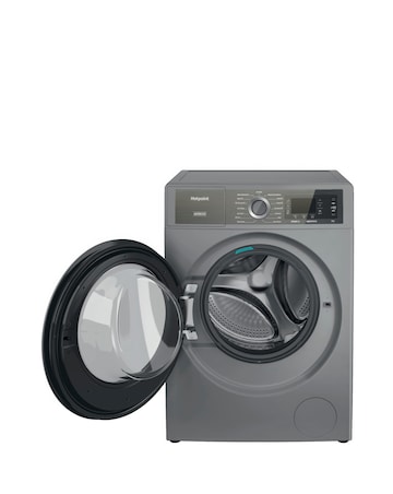 Hotpoint H899ADSGPOWERUK, 9kg, 1400rpm Washing Machine - Silver + Installation