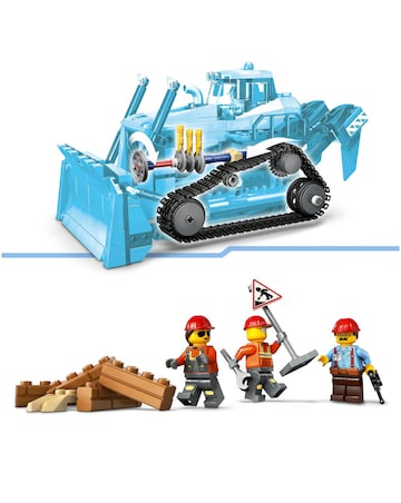LEGO City Yellow Bulldozer Construction Site Building Toy Playset for Kids 60466