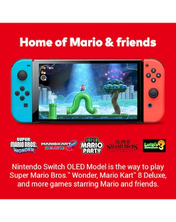 Nintendo Switch OLED Console - Neon Red/ Neon Blue