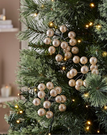 Gisela Graham Pearl Christmas Tree Picks - Set of 5