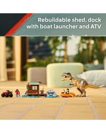LEGO Jurassic World T. rex River Escape Dinosaur Figure Building Set 76975