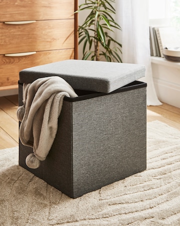 Fabric Foldable Storage Ottoman Cube
