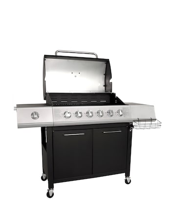 Charles Bentley 6 Burner Gas BBQ with Side Burner