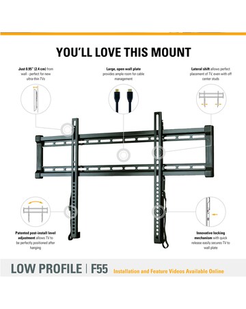Sanus F55C-B2 Fixed 47-90" TV Bracket
