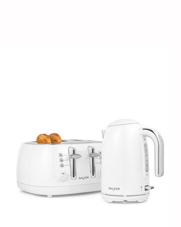 Salter Boston 4 Slice White Toaster