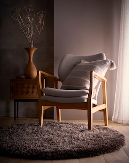 Chicago Light Neutrals Shaggy Circle Rug