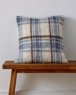 Boucle Checked Cushion