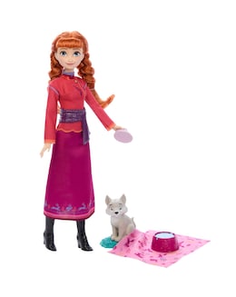 Mattel Disney Frozen Anna Fashion Doll &amp; Wolf Cub Figure