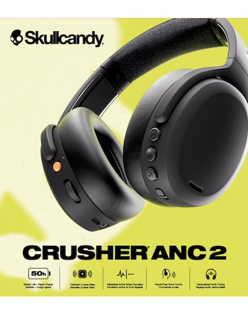 Skullcandy Crusher ANC 2 Wireless Over-ear Headphones - True Black